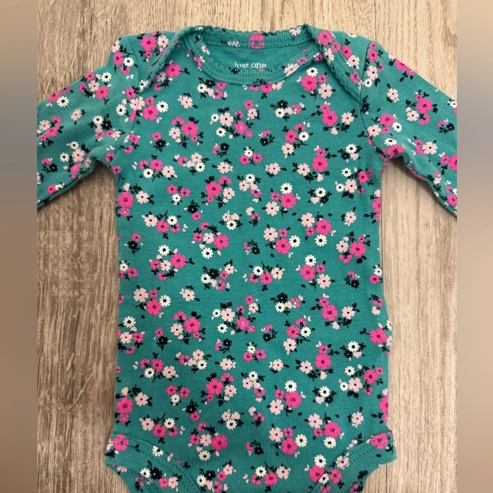 Floral Baby long sleeve onesie and Pants Set